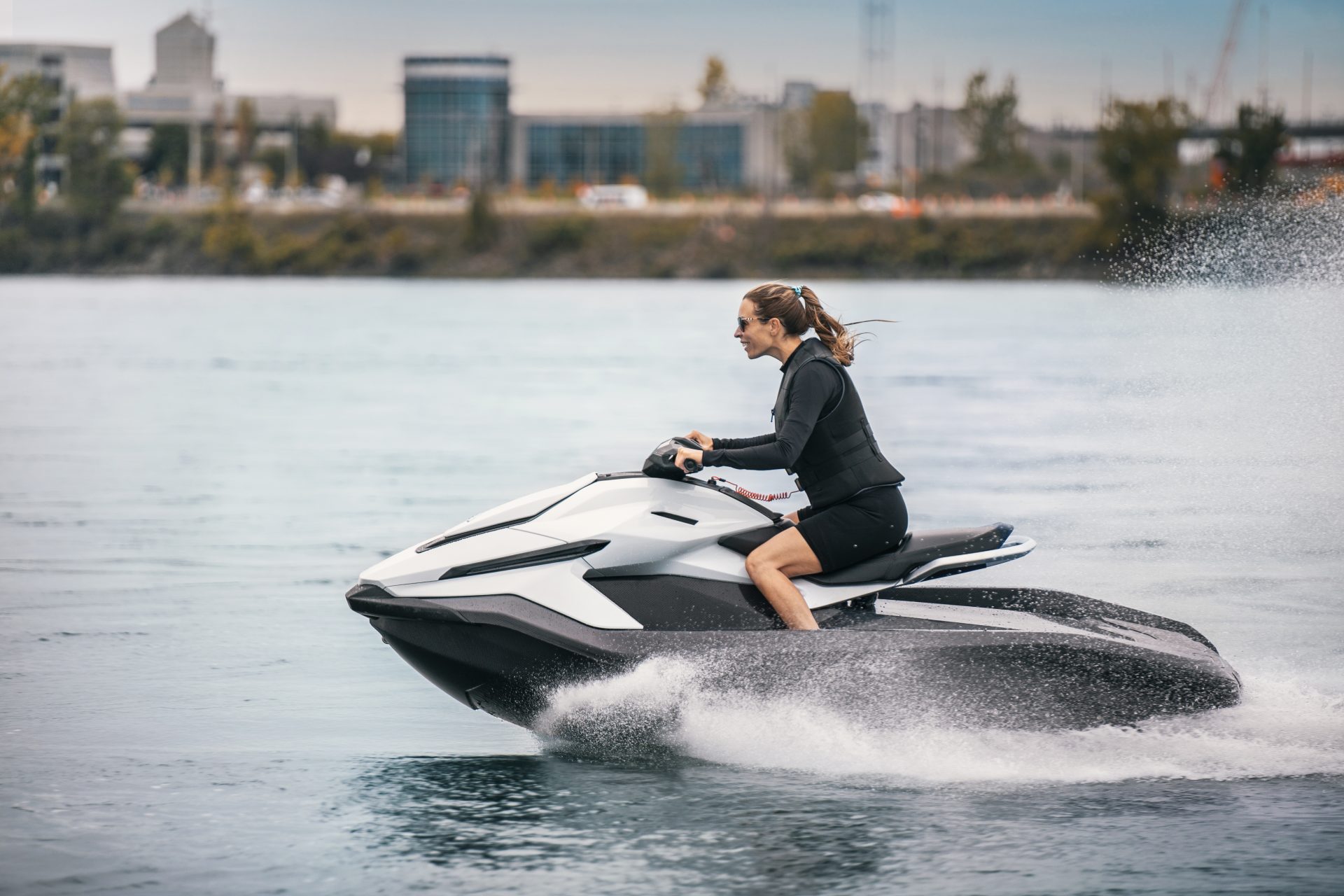 Rider on Taiga Orca electric PWC